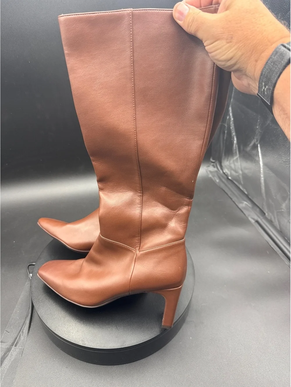 Naturalizer Women's Brown Leather Knee-High Boots
